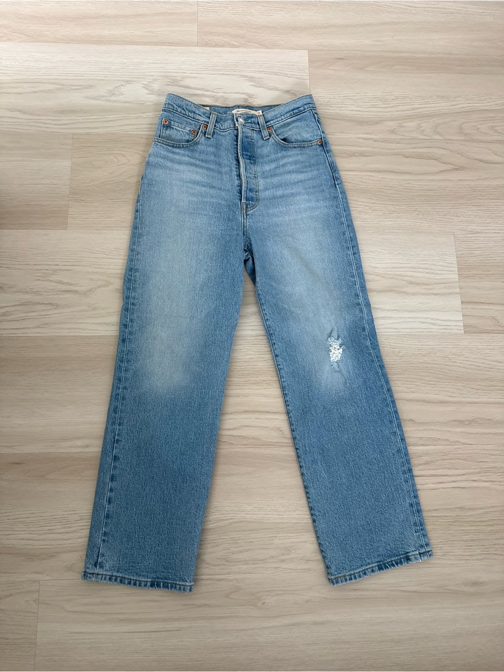Levi's Light Blue High-Rise Straight Leg Jeans